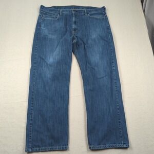 Levis Jeans Mens 40x32 Blue 569 Loose Straight Relaxed Baggy Casual Faded